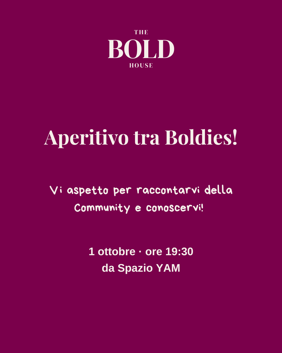 Locandina Aperitivo tra Boldies
